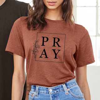 Pray Tee Shirt in Multiple Color Options- Naptime Faithwear