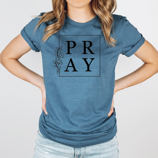 Pray Tee Shirt in Multiple Color Options- Naptime Faithwear