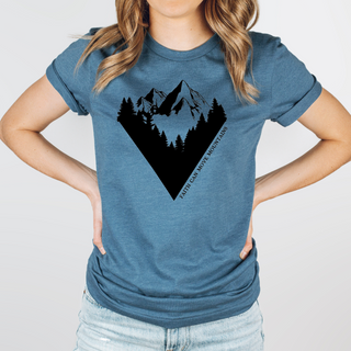 Geometric Faith Can Move Mountains Tee Shirt (Adult and Youth)