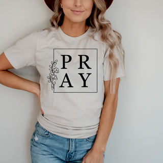 Pray Tee Shirt in Multiple Color Options- Naptime Faithwear