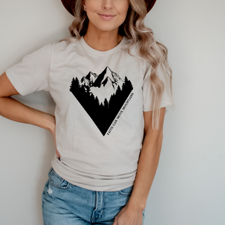 Geometric Faith Can Move Mountains Tee Shirt (Adult and Youth)