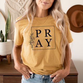 Pray Tee Shirt in Multiple Color Options- Naptime Faithwear