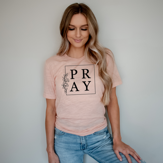 Pray Tee Shirt in Multiple Color Options- Naptime Faithwear