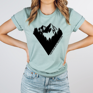 Geometric Faith Can Move Mountains Tee Shirt (Adult and Youth)