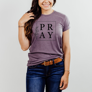 Pray Tee Shirt in Multiple Color Options- Naptime Faithwear