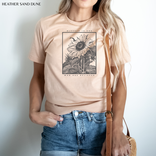 Blessed is She Vintage Wash Tee Shirt in Multiple Color Options