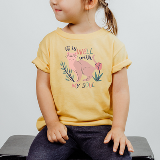 It Is Well With My Soul Cute Cat Toddler and Youth T-Shirt