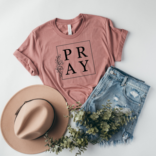 Pray Tee Shirt in Multiple Color Options- Naptime Faithwear