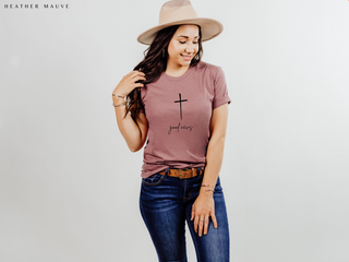 The Good News Cross - Women's Christian T-shirt