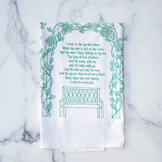 In The Garden Gospel Song Hymn Tea Towel