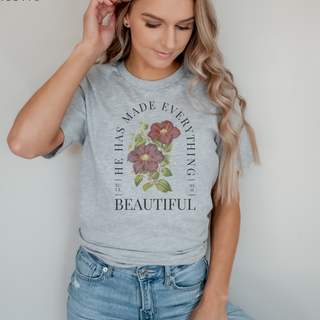 He Has Made Everything Beautiful Vintage Wash Tee Shirt in Multiple Color Options