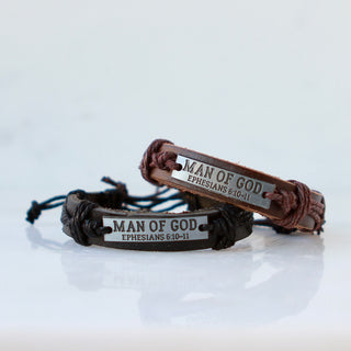 Man Of God Leather Bracelet
