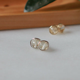 Sterling Silver Citrine Stud Earrings