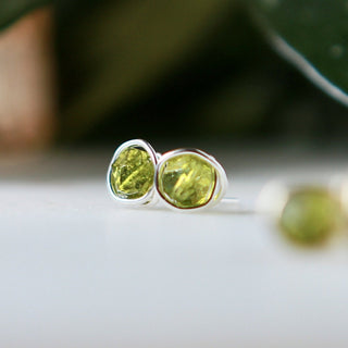 Sterling Silver Peridot Stud Earrings