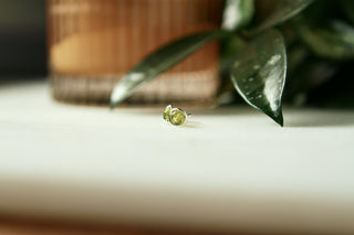 Sterling Silver Peridot Stud Earrings