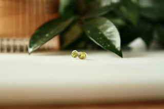 Sterling Silver Peridot Stud Earrings