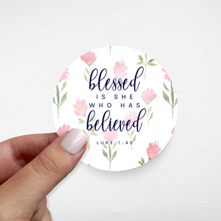 Blessed Is She Who Has Believed Fridge Magnet